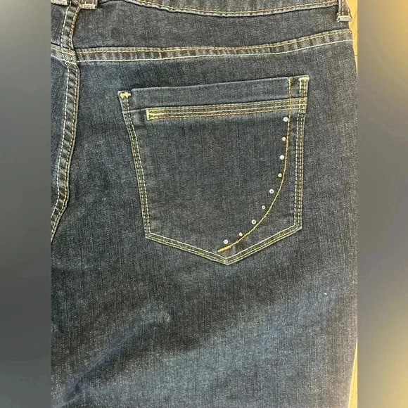 Riders by Lee Midrise Bootcut Dark Wash Jeans Size 14 - Picture 8 of 10